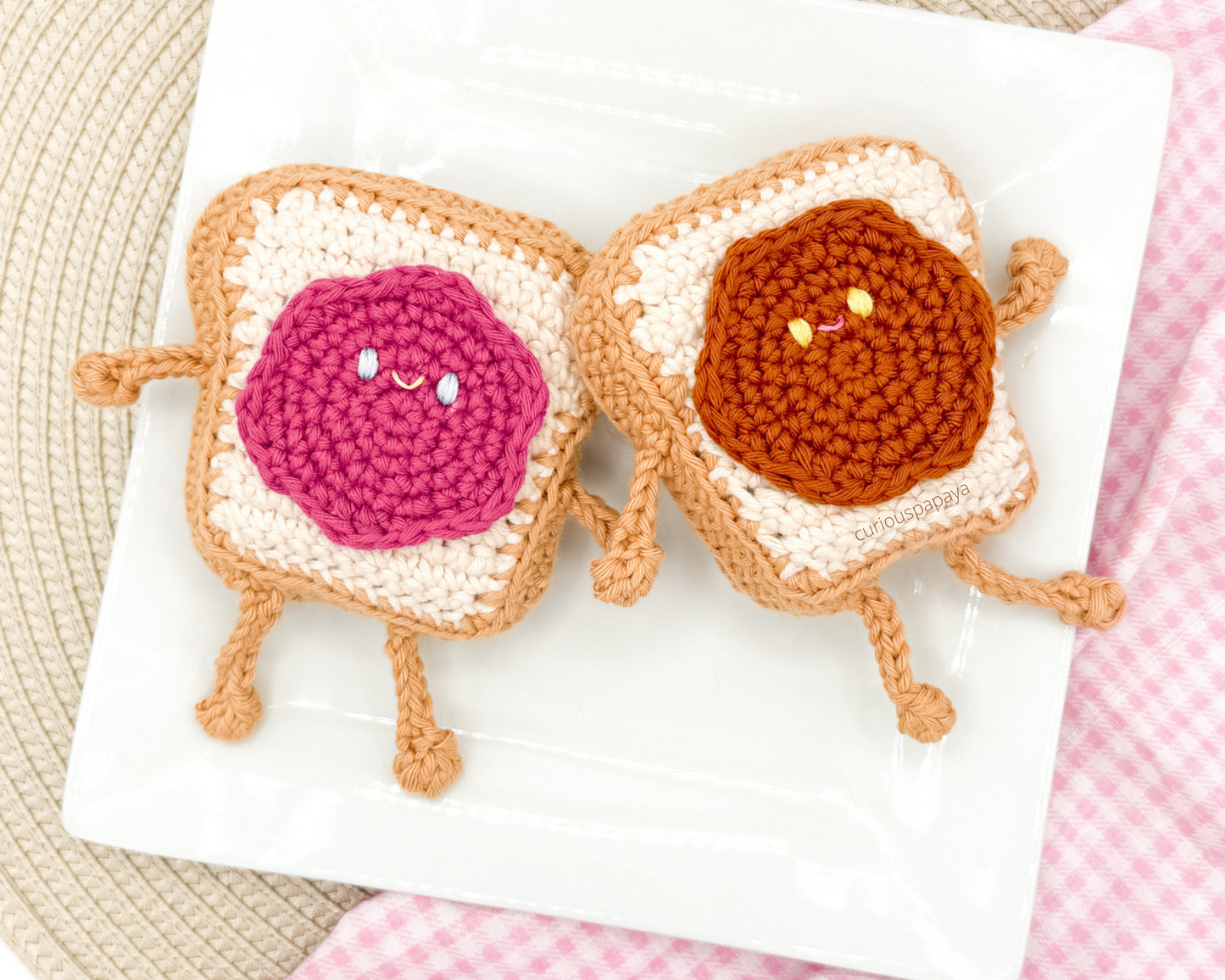 Peanut Butter and Jelly Crochet Pattern