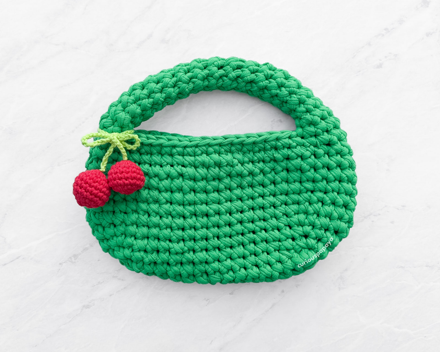 Cherry T-shirt Yarn Bag