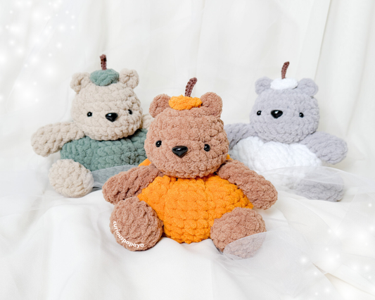 Free Crochet Pattern - Pumpkin Bear