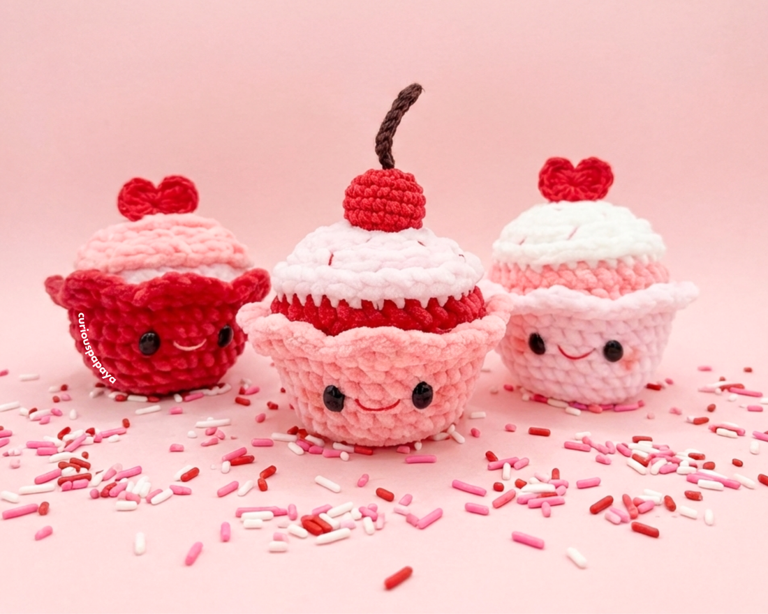 Free Crochet Pattern - Cupcake (low-sew)