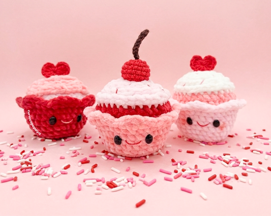 Free Crochet Pattern - Cupcake (low-sew)