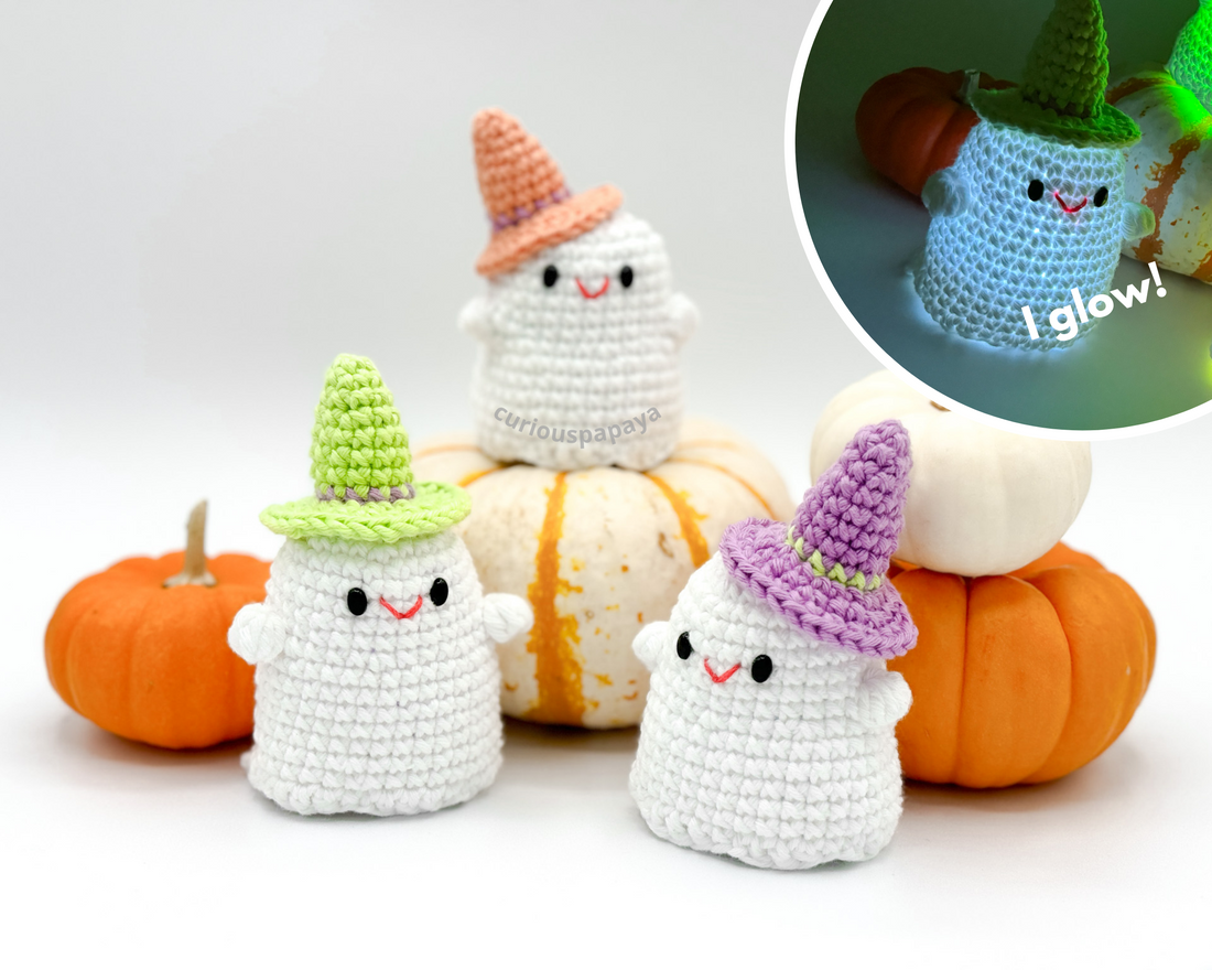 Free Crochet Pattern - Glow In The Dark Ghosts