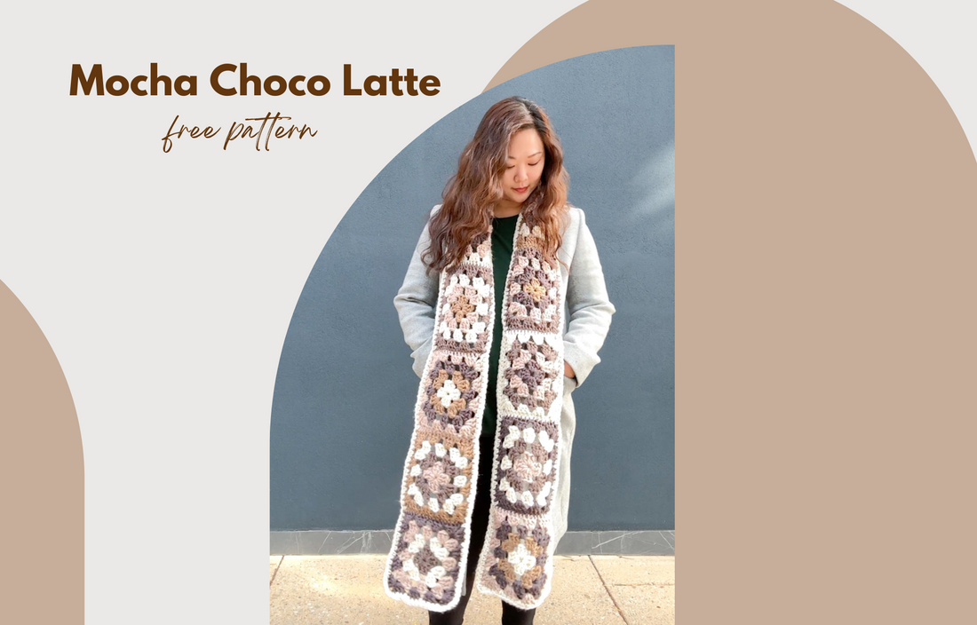 Free Crochet Pattern - Mocha Choco Latte Scarf
