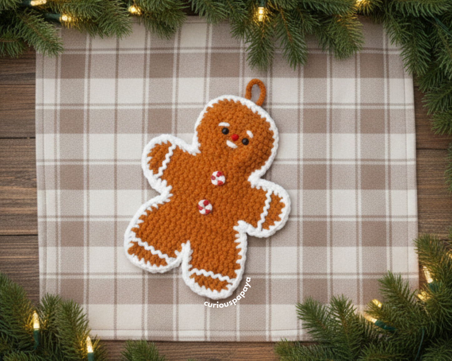 Gingerbread Stockings Crochet Pattern