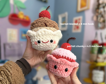 Low-Sew Cupcake Crochet Pattern