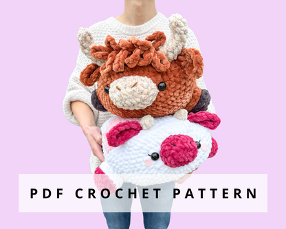 Giant Cows 2-in-1 Crochet Pattern