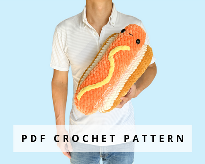 Giant Hot Dog Crochet Pattern