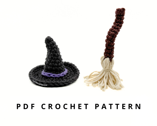 Mini Witch Hat and Broomstick