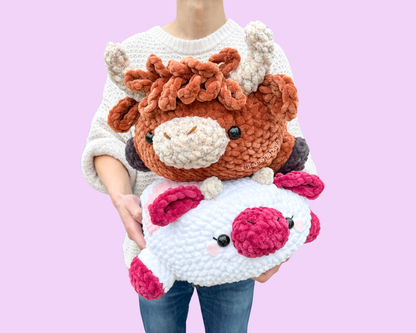 Giant Cows 2-in-1 Crochet Pattern