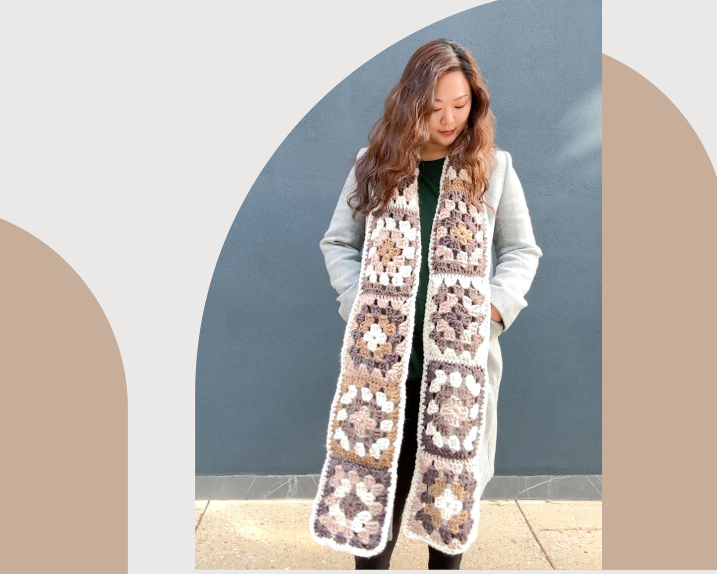 Mocha Choco Latte Scarf Crochet Pattern