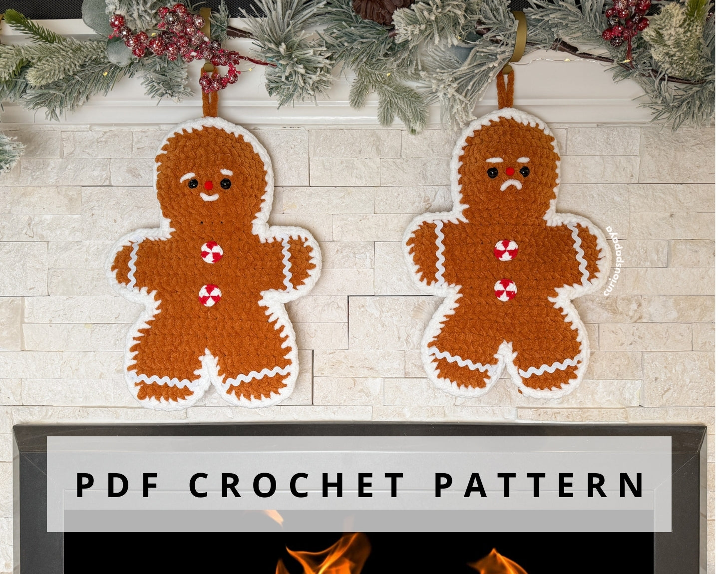 Gingerbread Stockings Crochet Pattern