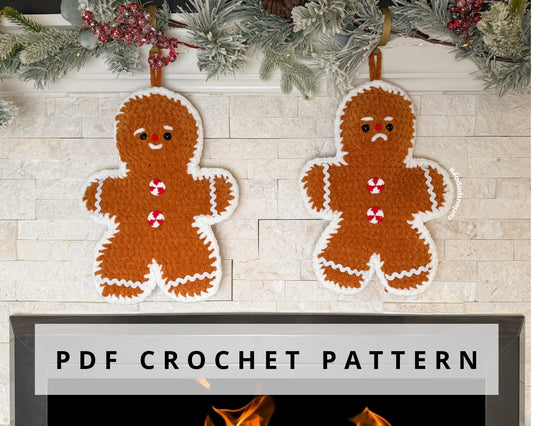Gingerbread Stockings Crochet Pattern
