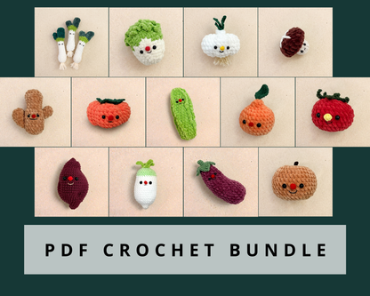 Asian Produce Crochet Bundle