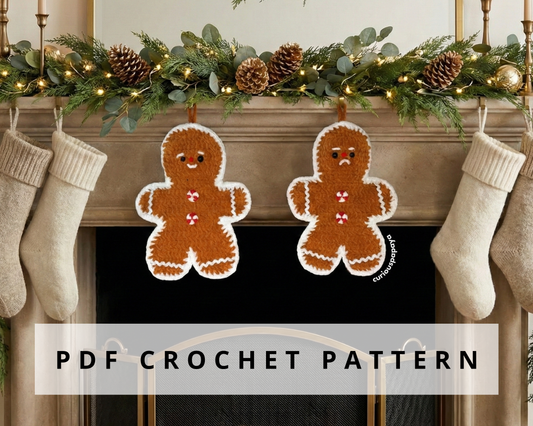 Gingerbread Stockings Crochet Pattern