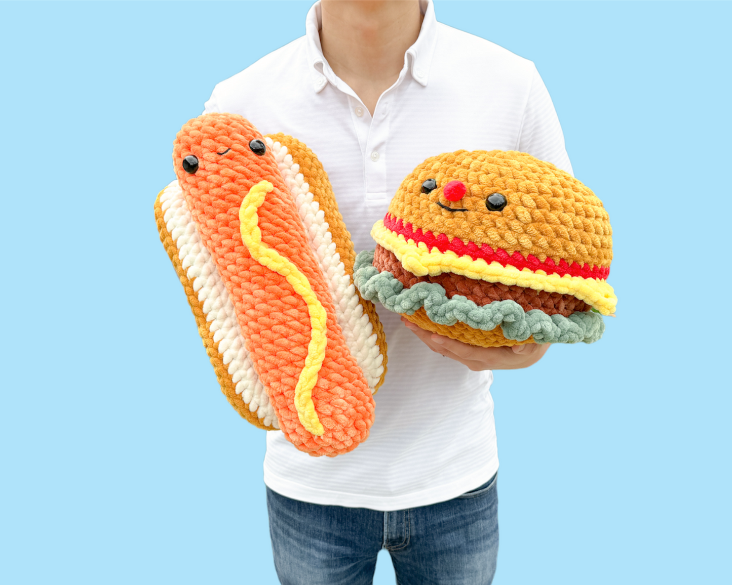 Giant Hot Dog Crochet Pattern