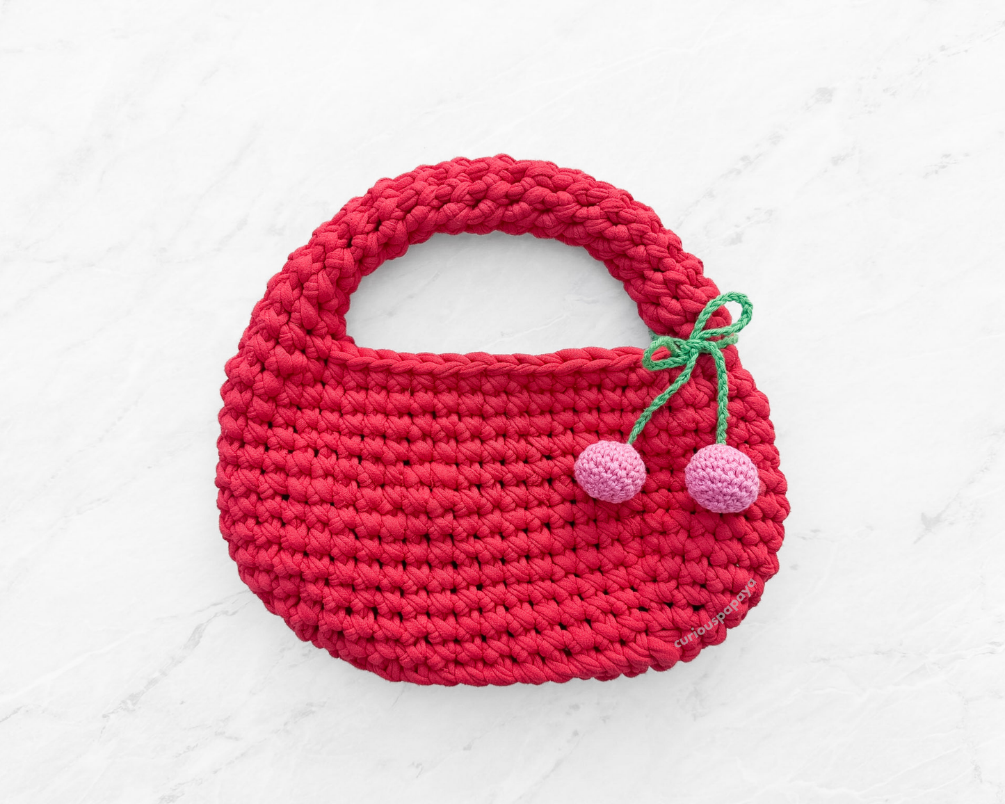 Cherry T-shirt Yarn Bag
