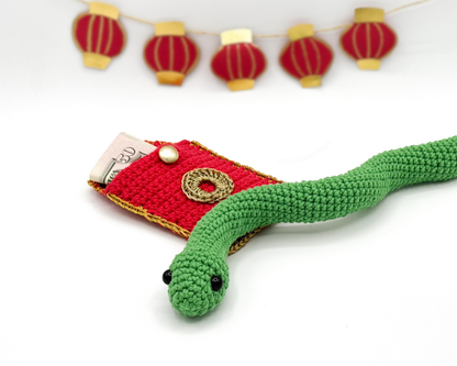 Lunar New Year Snake and Red Envelope Crochet Bundle