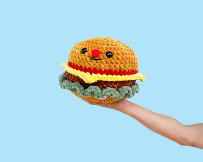 No-Sew Giant Burger Crochet Pattern