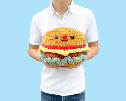 No-Sew Giant Burger and Giant Hotdog Crochet Bundle