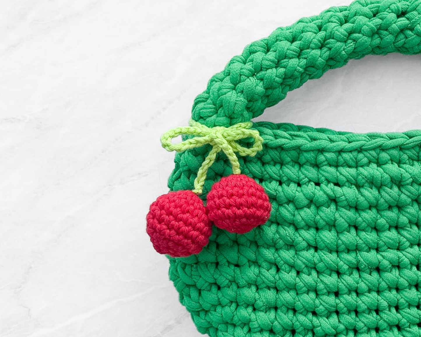 Cherry T-shirt Yarn Bag