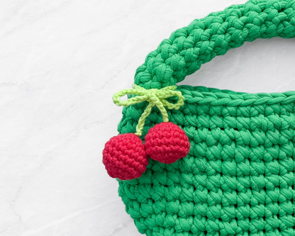 Cherry T-shirt Yarn Bag