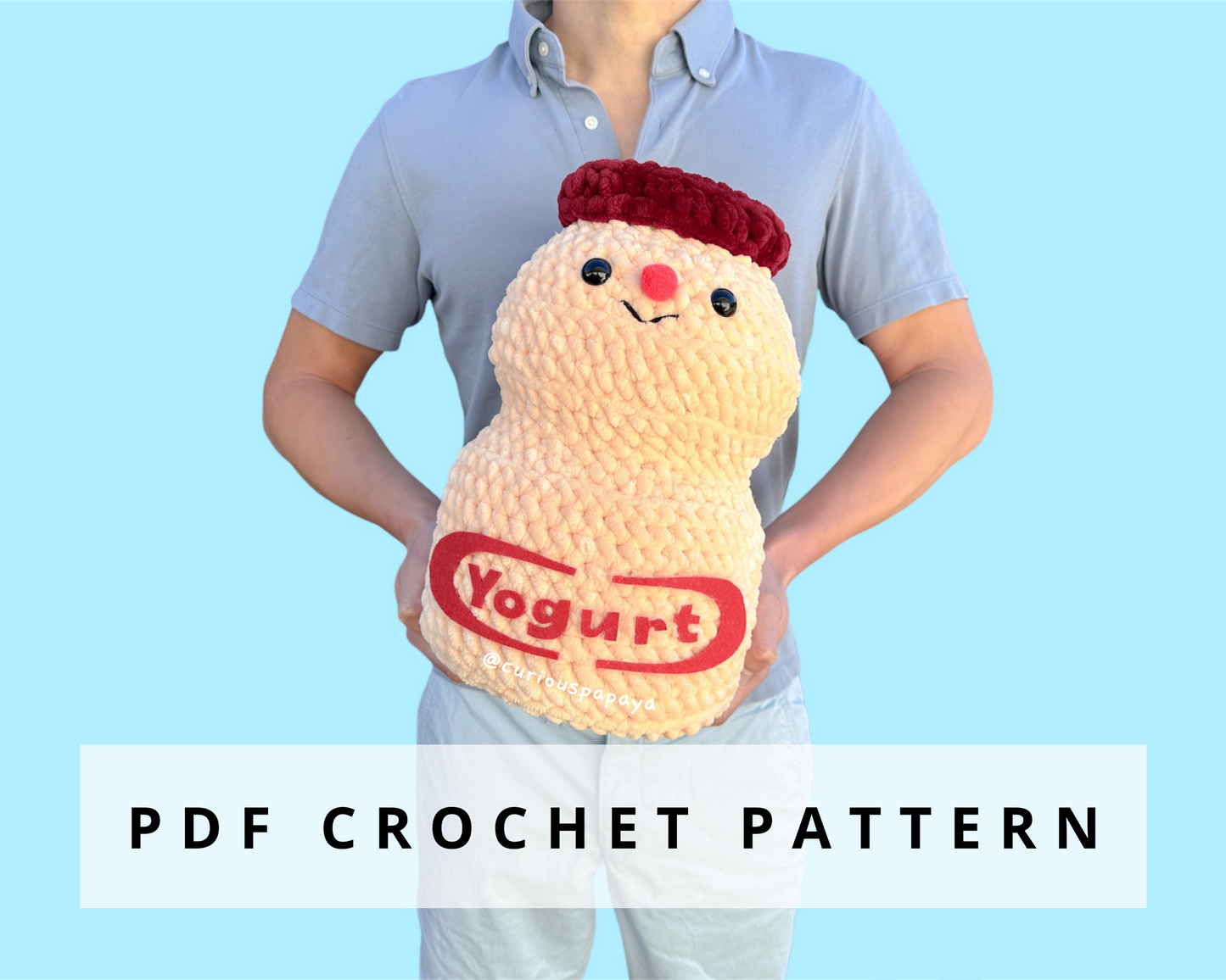 Giant Yogurt Drink Crochet Pattern