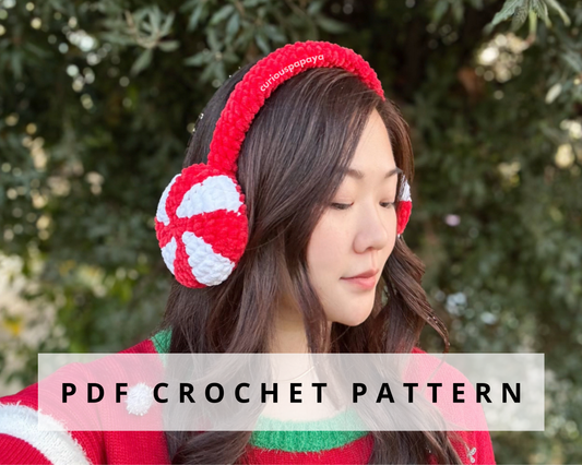 Peppermint Earmuffs Crochet Pattern