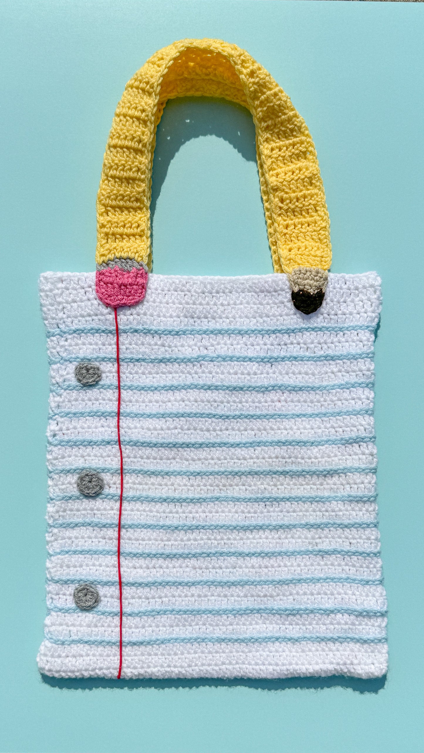 Lined Paper Tote Bag Crochet Pattern