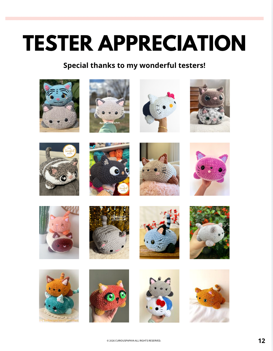 Giant Cat Crochet Pattern