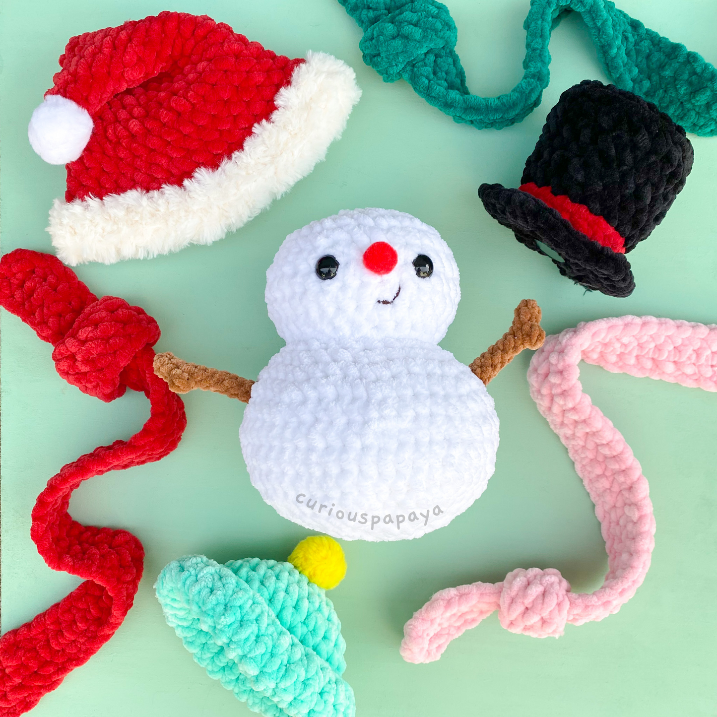 Dress Up Snowman Crochet Pattern