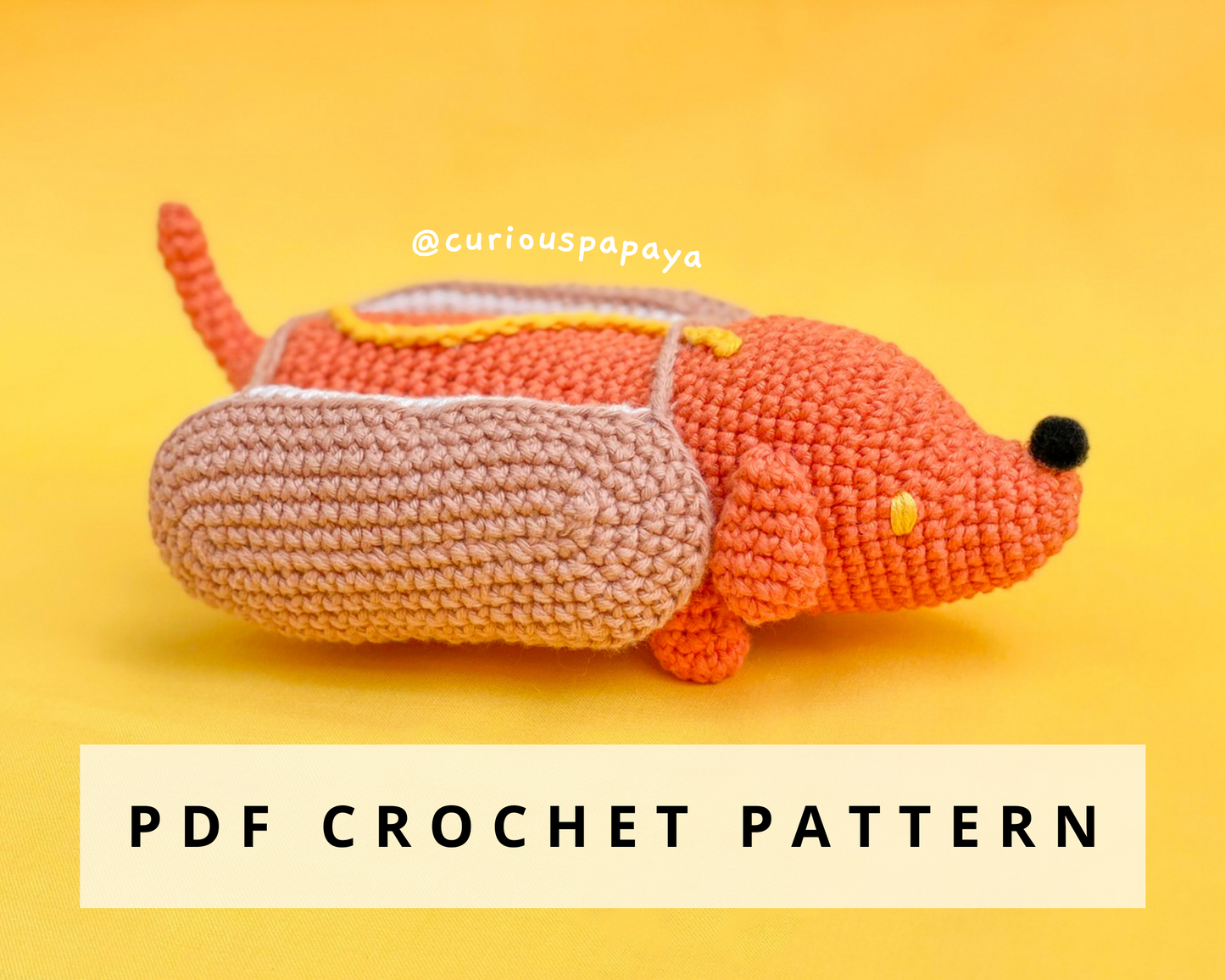 Weenston the Weiner Dog Crochet Pattern